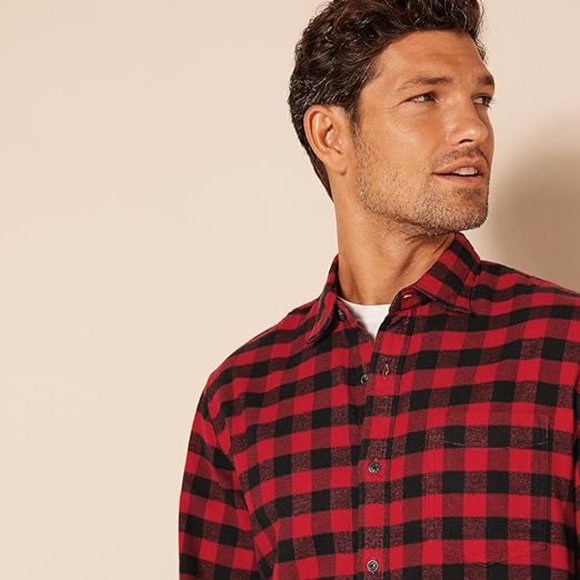 Essentials Men's Long-Sleeve Flannel Shirt (Available in Big & Tall) - Picture 5 of 7